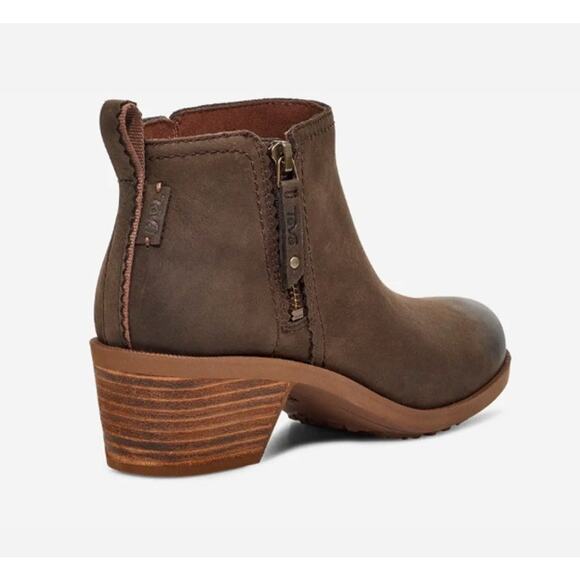 Teva Rapid Anaya Chelsea Brown Boots Waterproof Leather Size 9 NWOB Stylish Warm - Picture 9 of 12